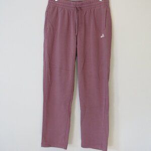 Adidas Essentials Fleece Open Leg Elastic Waist Sweatpants Pants Sz 1X Purple